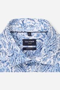 OLYMP Luxor Modern Fit Hemd blau, Bedruckt