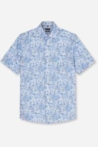 OLYMP Luxor Modern Fit Hemd blau, Bedruckt