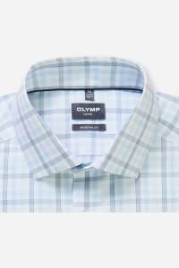 OLYMP Luxor Modern Fit Hemd blau, Kariert