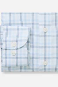 OLYMP Luxor Modern Fit Hemd blau, Kariert