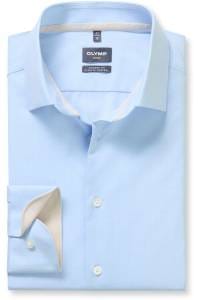 OLYMP Luxor Performance Climate Control Modern Fit Hemd blau, Einfarbig