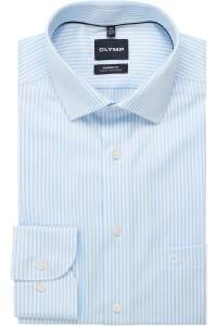 OLYMP Luxor Modern Fit Hemd bleu, Gestreift
