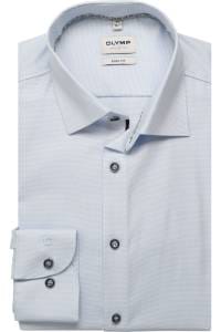 OLYMP Level Five Body Fit Hemd blau, Faux-uni