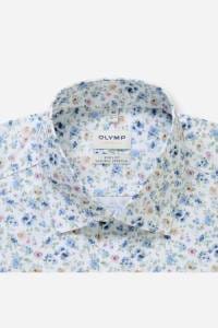 OLYMP Level Five Body Fit Hemd weiss, Blumen