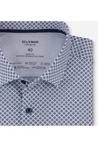 OLYMP Level Five Performance Climate Control Body Fit Hemd weiss, Bedruckt
