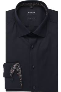 OLYMP Level Five Body Fit Climate Control Hemd marine, Faux-uni