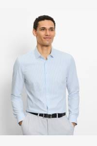 OLYMP No. Six Performance Climate Control Super Slim Hemd bleu, Gestreift