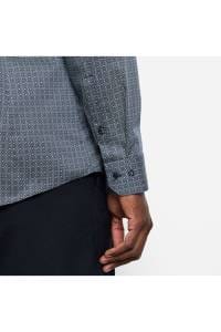 OLYMP No. Six Super Slim Hemd marine, Bedruckt