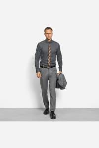 OLYMP No. Six Super Slim Hemd schwarz, Bedruckt