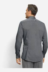 OLYMP No. Six Super Slim Hemd schwarz, Bedruckt